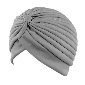 Stylish Gray Turban Hat
